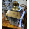 Square brass corner wall lamp
