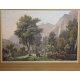 Gravure "Cascade d'Arpenaz" par VILLENEUVE