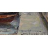 Tableau \"Le départ du Genève\" signé Louis BAUDIT