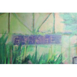 Tableau \"Bugatti\" signé J.P. DERRIEN 86