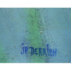 Tableau \"Bugatti\" signé J.P. DERRIEN 86
