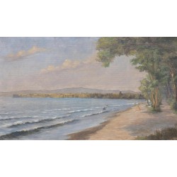 Tableau \"Saint-Sulpice\" signé C. PARISOD 1922