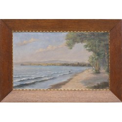 Tableau \"Saint-Sulpice\" signé C. PARISOD 1922