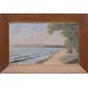 Tableau \"Saint-Sulpice\" signé C. PARISOD 1922