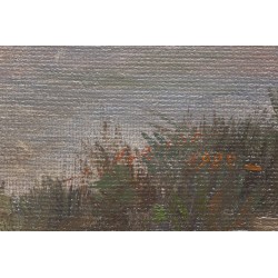 Tableau \"Saint-Sulpice\" signé C. PARISOD 1922