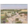 Pastel "Village de Grignan" signé CHINET