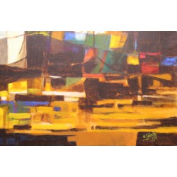 Tableau \"Marine au clair de lune\" signé C ETZRER
