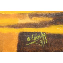 Tableau \"Marine au clair de lune\" signé C ETZRER