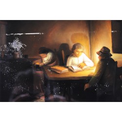 Peinture sous verre \"Pénombre\" signé Katarina HENC