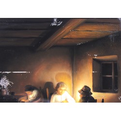 Peinture sous verre \"Pénombre\" signé Katarina HENC