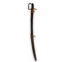 Sabre d'officier dit Briquet, fourreau cuir
