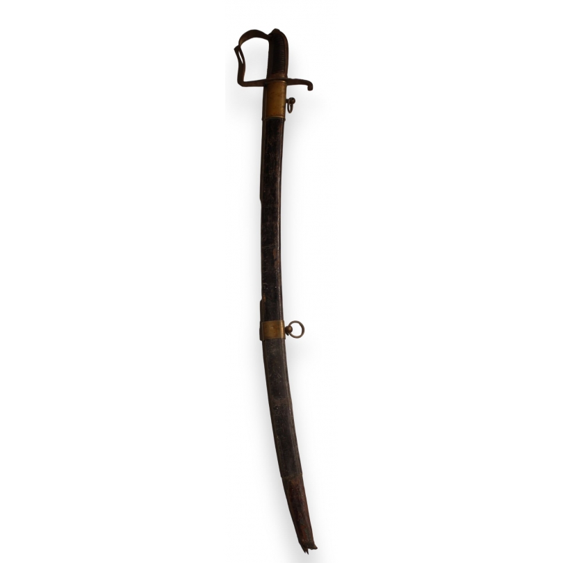 Sabre d'officier dit Briquet, fourreau cuir