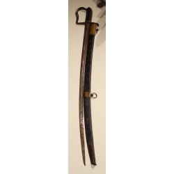 Officer’s sabre, known as the ‘Briquet’, with leather scabbard