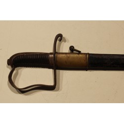 Officer’s sabre, known as the ‘Briquet’, with leather scabbard