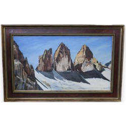 Tableau \"Mont-Blanc\" signé Cl. SIMON 63