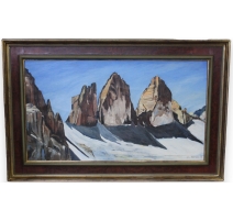 Tableau "Mont-Blanc" signé Cl. SIMON 63