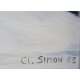 Tableau "Mont-Blanc" signé Cl. SIMON 63
