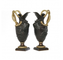Paire d'aiguières d'après Clodion (1738-1814)