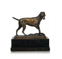 Bronze Chien de chasse signé FAUGINET