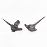 Couple de faisans en argent 800