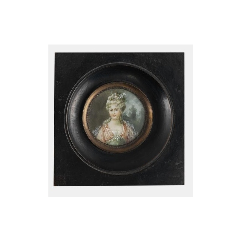 Miniature portrait de femme "Comtesse de Barry"