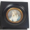 Miniature portrait de femme signée REYNOLDS