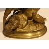 Bronze \"Faisan et ses petits\" signé J. MOIGNIEZ
