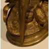 Bronze \"Faisan et ses petits\" signé J. MOIGNIEZ