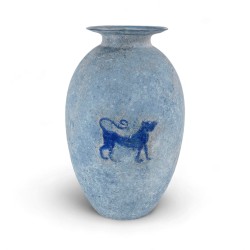 Vase balustre Scavo Lion de Murano