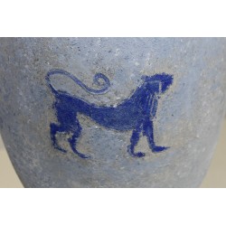 Vase balustre Scavo Lion de Murano