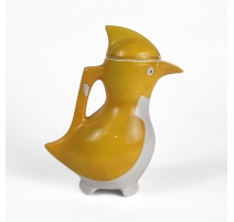 Pichet "Pingouin" jaune en porcelaine