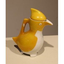 Pichet \"Pingouin\" jaune en porcelaine