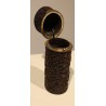 Finely carved bone box with a silver clasp