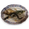Assiette ovale \"Poissons\" en faïence
