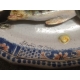 Assiette ovale "Poissons" en faïence