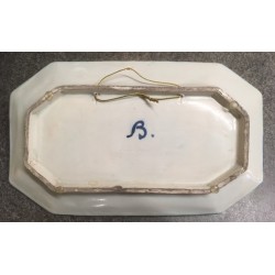 Assiette rectangulaire \"Homards\" en faïence