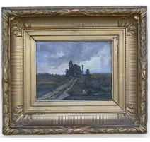 Painting "Landscape" signed BO