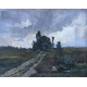 Painting "Landscape" signed BO