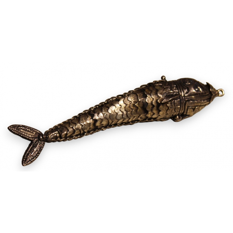 Poisson articulé en argent