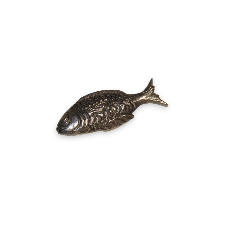 Poisson miniature en métal argenté