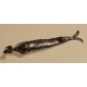 Poisson articulé en argent, yeux émaillés