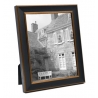 Cadre photo en bois noir et or