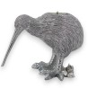 Kiwi candle holder in silver-coloured resin