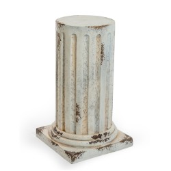 Piédestal colonne tronquée blanc