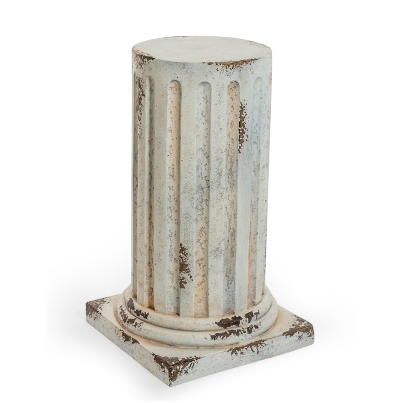 Piédestal colonne tronquée blanc