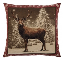Coussin "Cerf dans la neige"