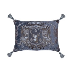 Coussin \"Regal Stag Bleu\" Large