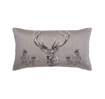 Coussin "Cerf et chardons" Large
