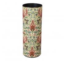 Porte parapluie rond en tapisserie "Fleurs rouges"