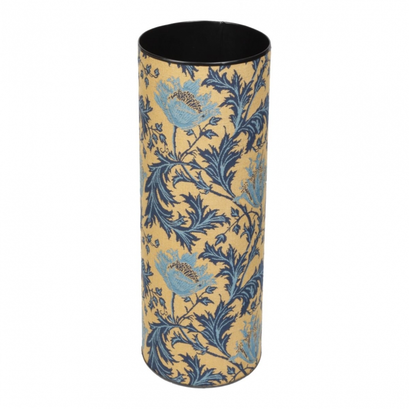 Porte parapluie rond en tapisserie "Anemone Bleue"